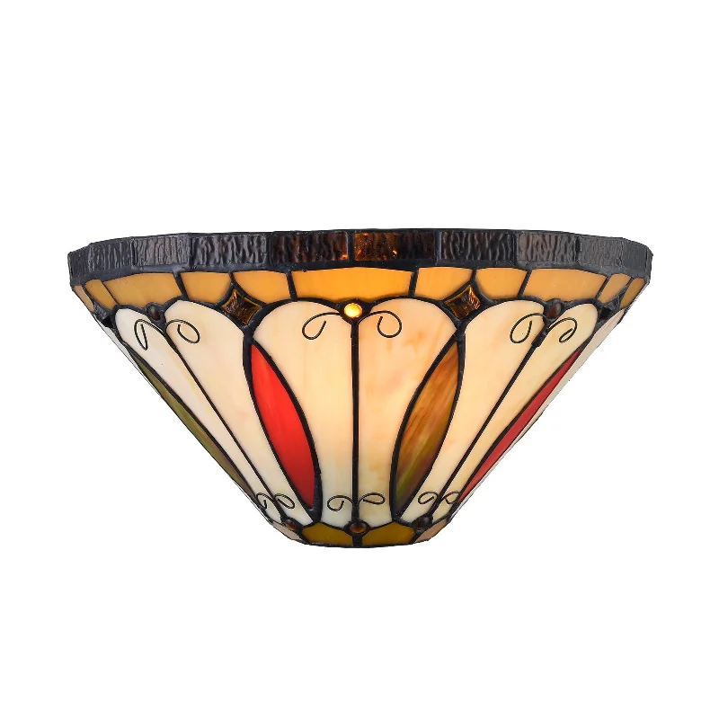 Energy - Efficient Industrial Lighting for Cost - SavingsStained Glass Sconce 12" Wide Tiffany Wall Sconce Light Energy - Efficient Industrial Lighting for Cost - SavingsStained Glass Sconce 12" Wide Tiffany Wall Sconce Light