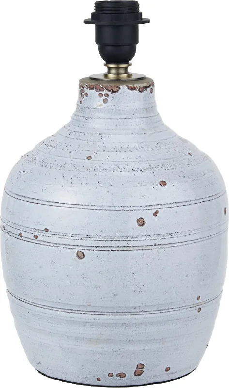 High - lumen track lighting for bright spacesThalia White Textured Groove Design Stoneware Table Lamp  - Base Only