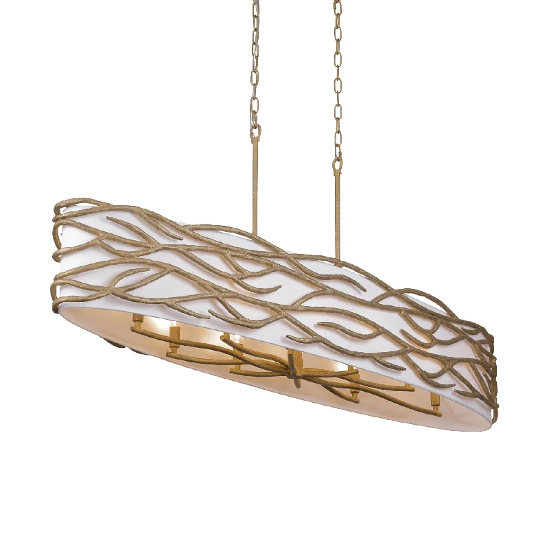 Energy - Efficient Industrial Lighting for Cost - SavingsBranch Reality 60" 10 Lights Kitchen Island Gold Finish