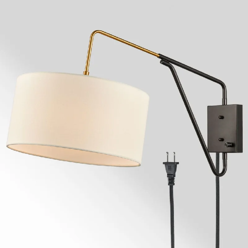 Industrial Task Lighting for Precision WorkstationsModern Bedroom Adjustable Wall Lamp Plug-in Wall Sconce 1-Pack