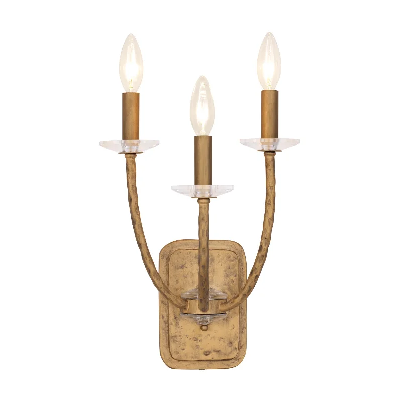 Industrial Flood Lighting for Outdoor Loading DocksAtella 14" 3 Lights Wall Sconce Gold Finish Industrial Flood Lighting for Outdoor Loading DocksAtella 14" 3 Lights Wall Sconce Gold Finish