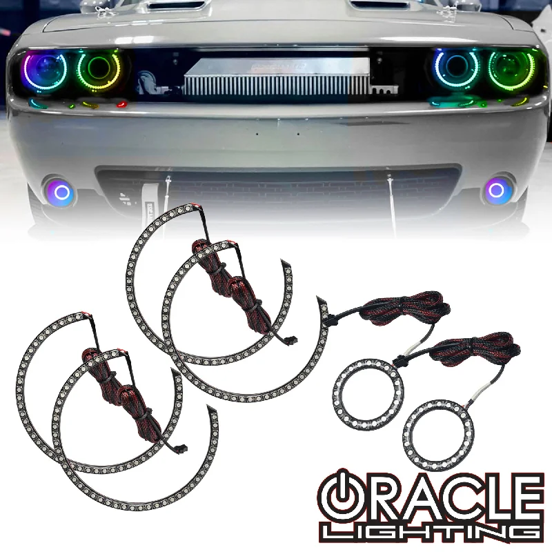 Track lighting with a sleek profileORACLE Lighting 2015-2023 Dodge Challenger Dynamic ColorSHIFT Surface Mount Headlight & Fog Light Halo Kit - Combo Track lighting with a sleek profileORACLE Lighting 2015-2023 Dodge Challenger Dynamic ColorSHIFT Surface Mount Headlight & Fog Light Halo Kit - Combo