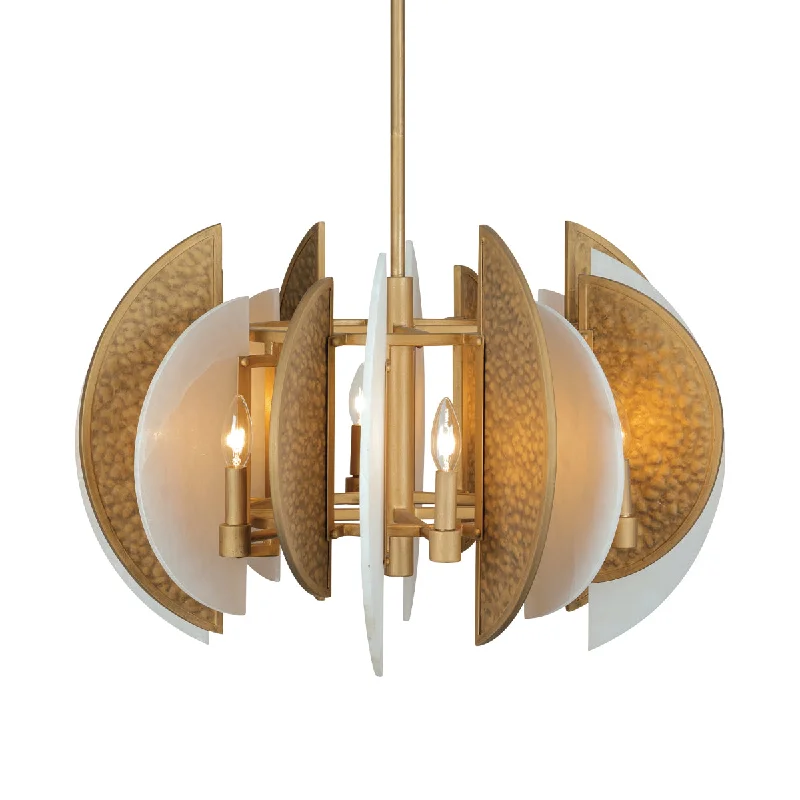 Industrial Lighting for Printing Press FacilitiesSaint Martin 24" 8 Lights Pendant Light Gold Finish Industrial Lighting for Printing Press FacilitiesSaint Martin 24" 8 Lights Pendant Light Gold Finish