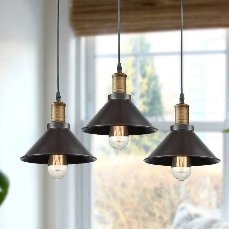 Dust - Resistant Industrial Lighting for Dirty WorkspacesOil Rubbed Bronze Industrial Pendant Lighting 3 Pack Mini Pendant Lights