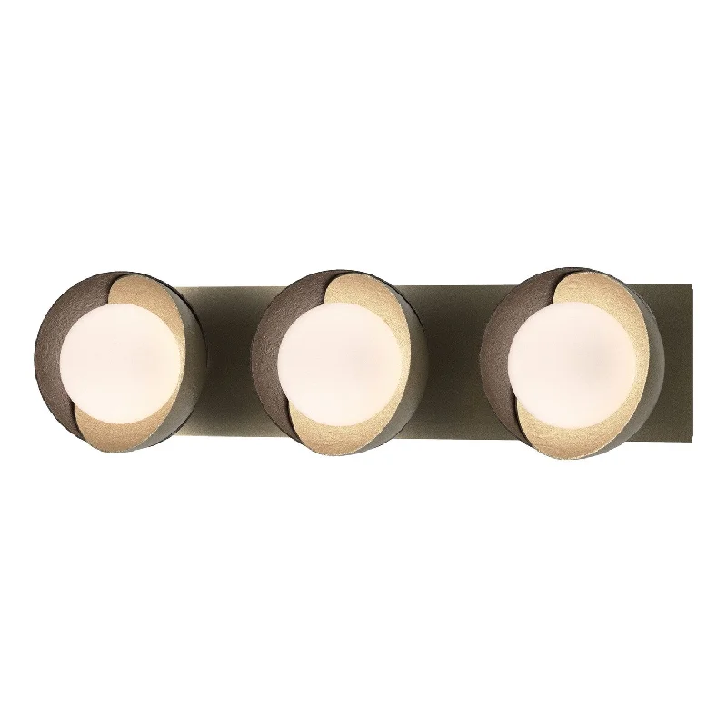 Industrial Lighting with High CRI (Color Rendering Index) for True Color PerceptionBrooklyn Three Light Bath Sconce