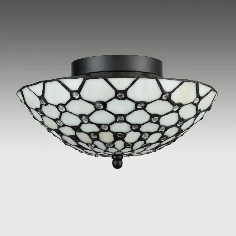 Industrial Area Lighting for Large Open SpacesIndustrial Tiffany Stained Glass Semi Flush Kitchen Ceiling Lights