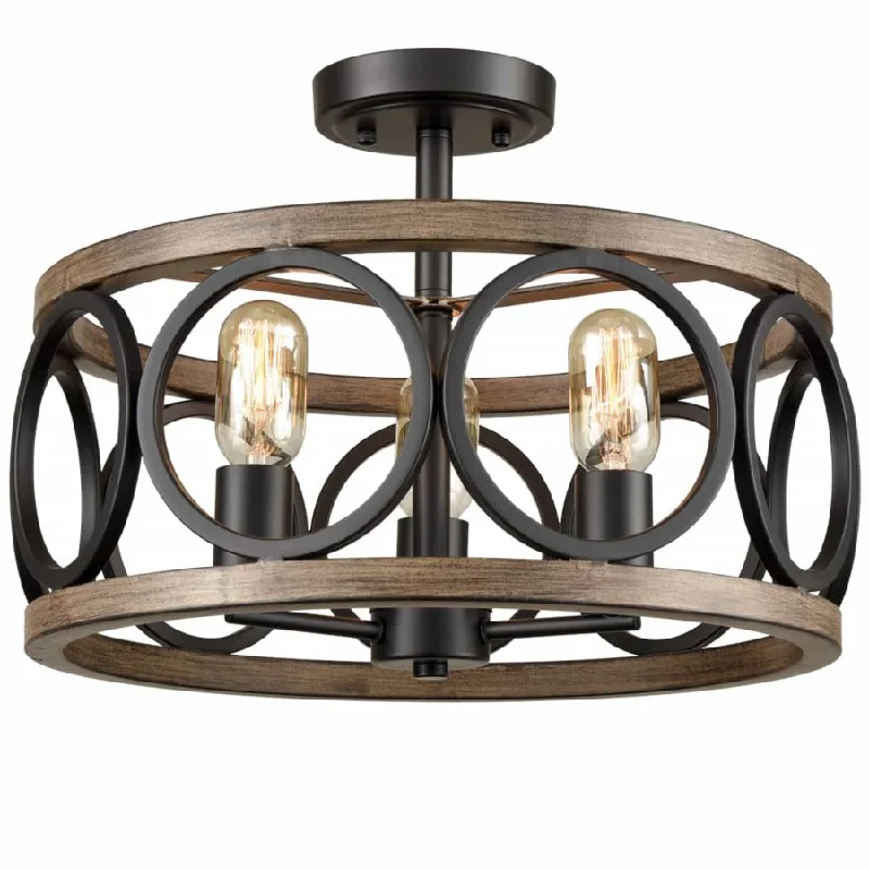 Color - Tunable Industrial Lighting for Special ApplicationsBagheria 3-Light Ceiling Light Drum Shade Ceiling Light Fixtures Rustic Chandelier Color - Tunable Industrial Lighting for Special ApplicationsBagheria 3-Light Ceiling Light Drum Shade Ceiling Light Fixtures Rustic Chandelier