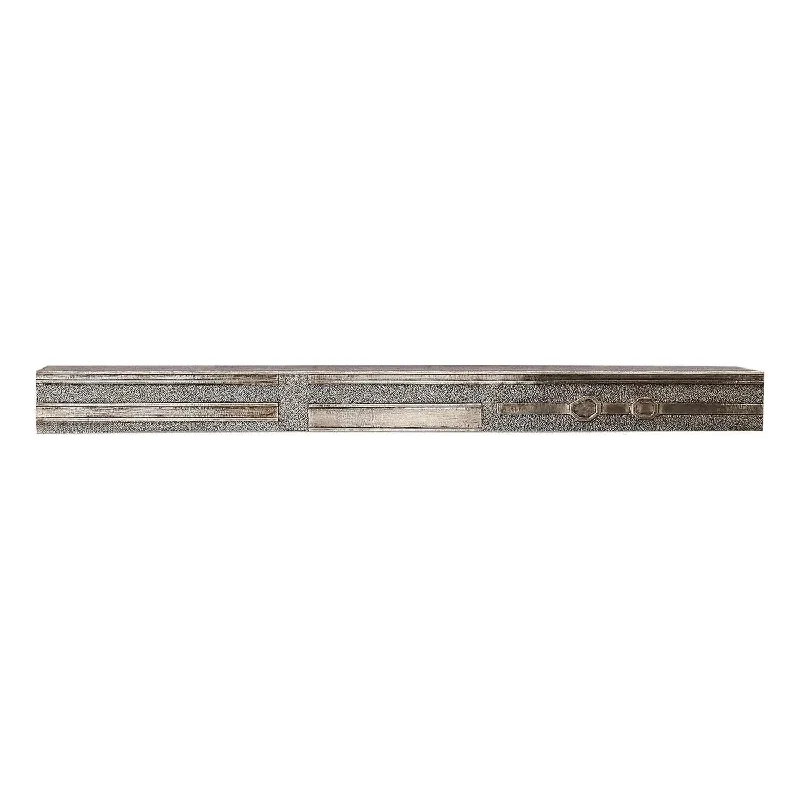 Track lighting with a brushed nickel finishAbstract Block Floating Shelf