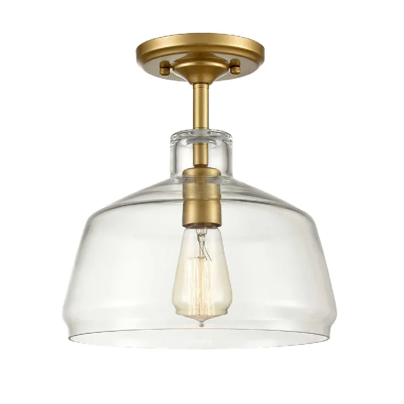 Industrial Lighting for Food Processing FactoriesModern Brass Ceiling Lights Glass Ceiling Lighting Semi Flush Mount
