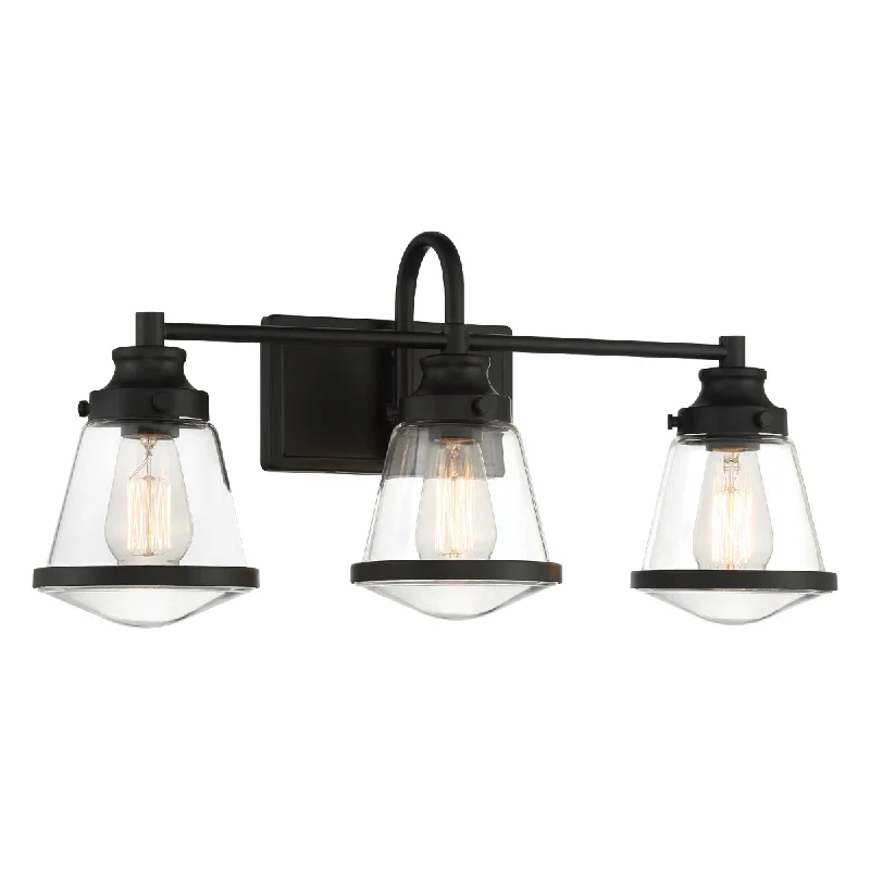 Industrial Pendant Lighting for Machine ShopsMannsdale 24" 3 Lights Bathroom Vanity Light Black Finish Industrial Pendant Lighting for Machine ShopsMannsdale 24" 3 Lights Bathroom Vanity Light Black Finish