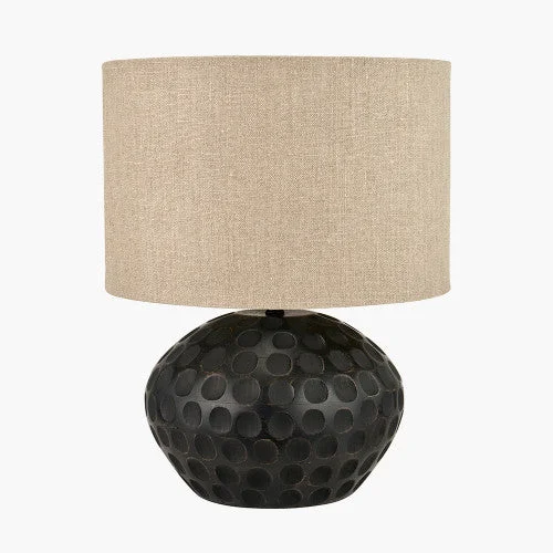 Modern track lighting with LED bulbsDante Antique Black Mango Wood Table Lamp