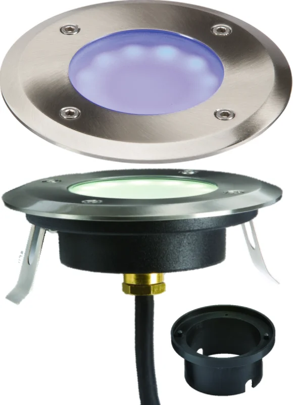 Waterproof track lighting for bathroomsKnightsbridge 230V IP65 1.7W  LED Ground Deck Light