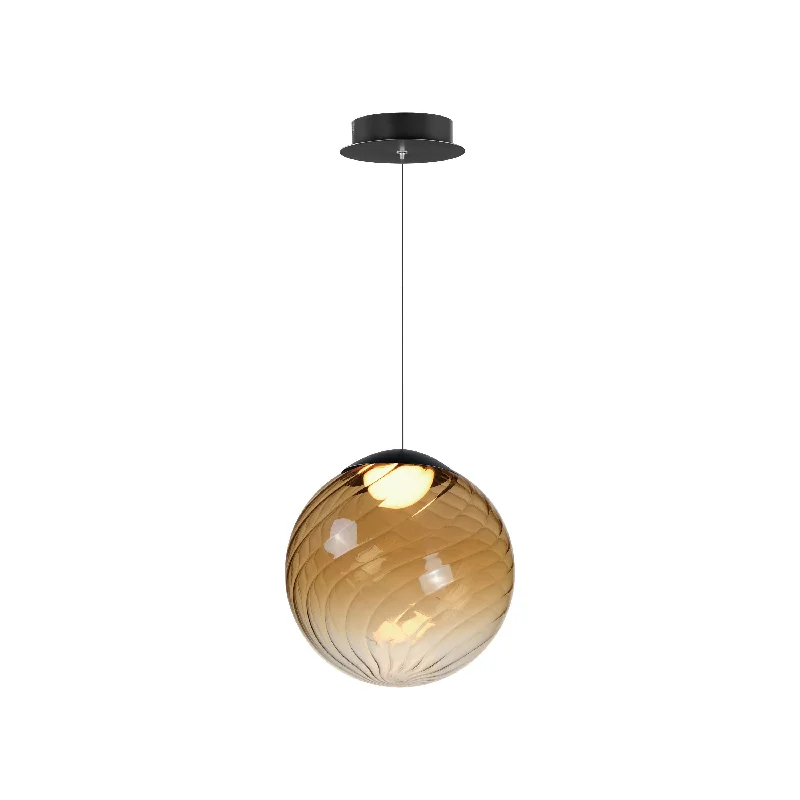 Track lighting with colored glass accentsPlanetary 1-Light LED Pendant