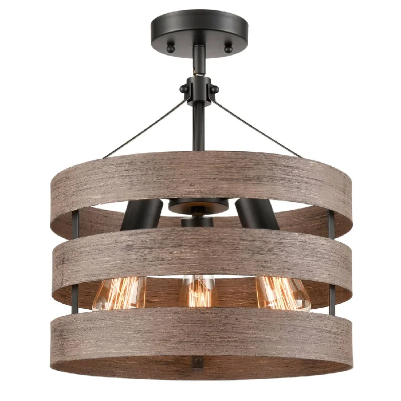 Industrial Lighting for Electronics ManufacturingVelletri Farmhouse Metal Drum Ceiling Light Wood Finish Dining Room Fixture Industrial Lighting for Electronics ManufacturingVelletri Farmhouse Metal Drum Ceiling Light Wood Finish Dining Room Fixture
