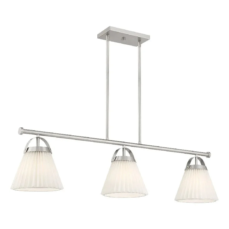 Track lighting with clear glass shadesLinear Chandelier M10025