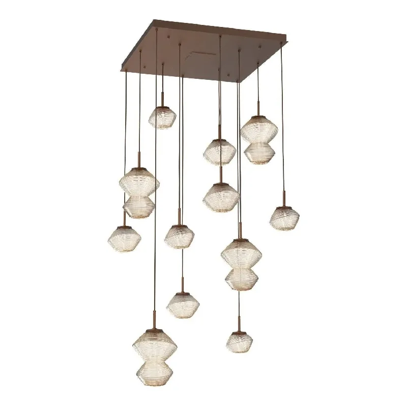 Track lighting for highlighting bookcasesMesa Square 12 Light Multi-Light Pendant