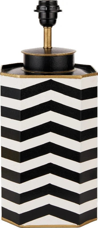 Track lighting with a minimalist track designOskar Black and White Chevron Hand Painted Metal Table Lamp - Base Only Track lighting with a minimalist track designOskar Black and White Chevron Hand Painted Metal Table Lamp - Base Only