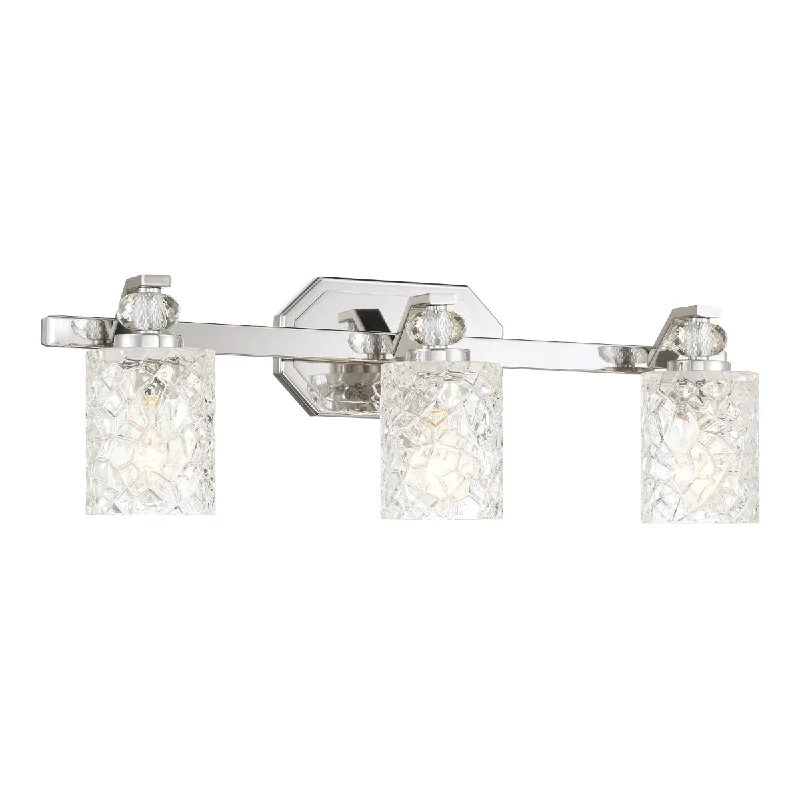 Dust - Resistant Industrial Lighting for Dirty WorkspacesCrystal Kay 24" 3 Lights Bathroom Vanity Light Chrome Finish Dust - Resistant Industrial Lighting for Dirty WorkspacesCrystal Kay 24" 3 Lights Bathroom Vanity Light Chrome Finish