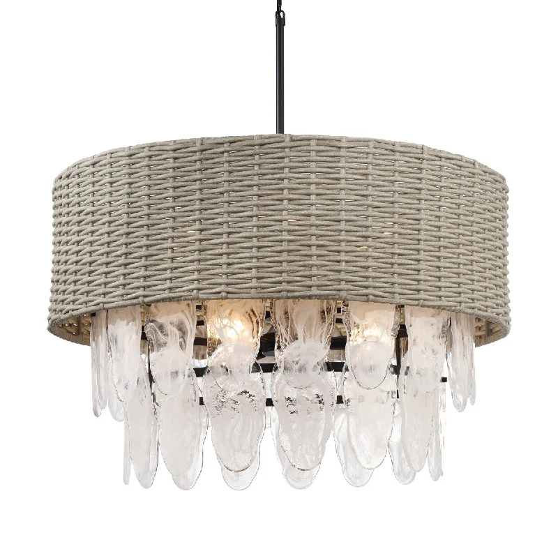Waterproof Industrial Lighting for Wet AreasBreakers Isle 32" 8 Lights Pendant Light Black Finish Waterproof Industrial Lighting for Wet AreasBreakers Isle 32" 8 Lights Pendant Light Black Finish