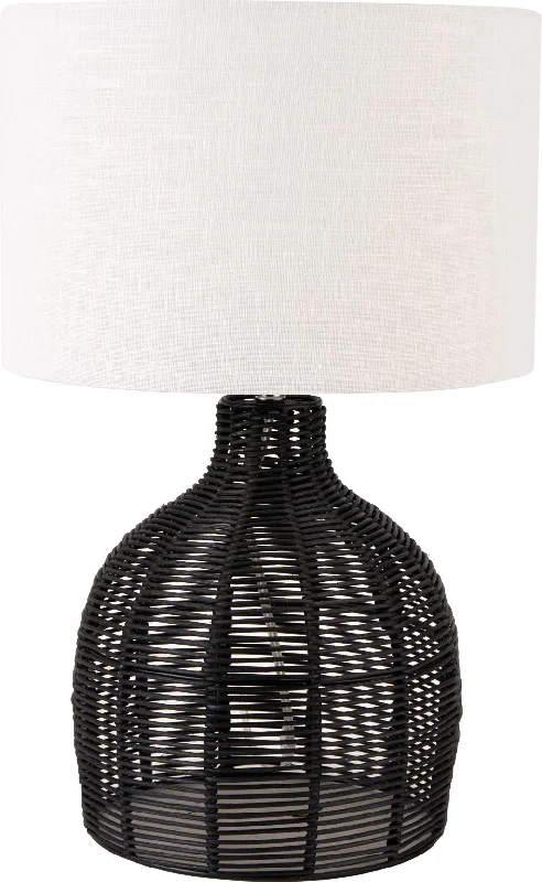 Track lighting with a long - lasting lifespanCaswell Rattan Cloche Table Lamp - Black/Natural Track lighting with a long - lasting lifespanCaswell Rattan Cloche Table Lamp - Black/Natural