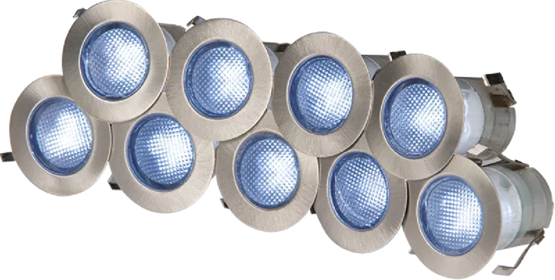Track lighting with adjustable armsKnightsbridge IP65 230V 10x 0.2w LED Decking Lights Kit