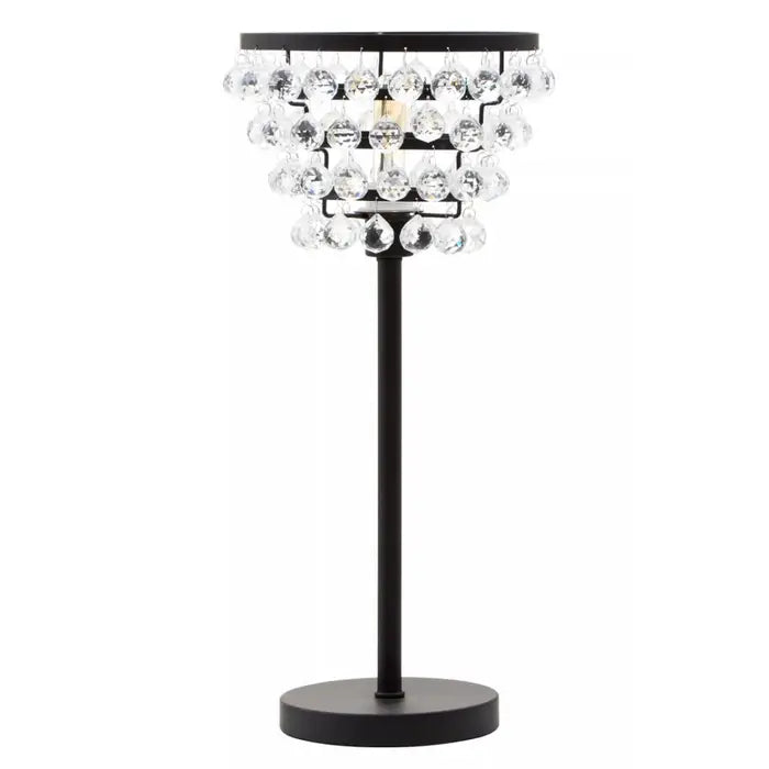 Low - voltage track lighting for safetyWalton Clear Crystal Table Lamp with Black & Gold Metal Low - voltage track lighting for safetyWalton Clear Crystal Table Lamp with Black & Gold Metal