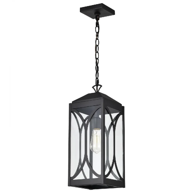 Industrial Lighting for Woodworking FactoriesOaklyn 19" Outdoor Hanging Light, Matte Black Finish