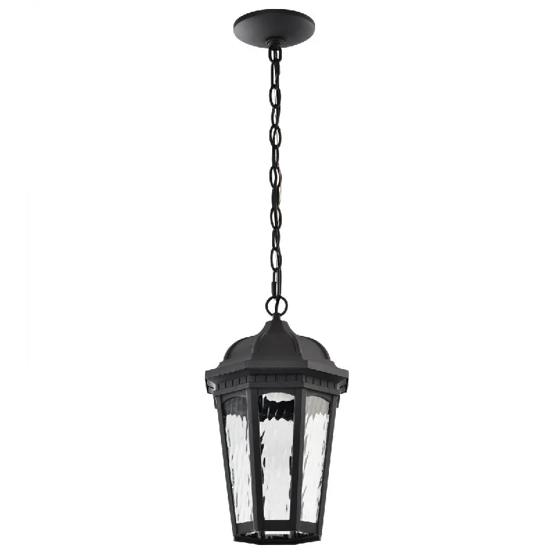 Waterproof Industrial Lighting for Wet AreasEast River Starfish 15" Smart LED Outdoor Hanging Light, RGBTW, Matte Black Finish