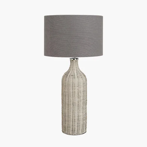 Industrial - style track lighting for loftsAnika Rattan Bottle Table Lamp- Grey Wash Industrial - style track lighting for loftsAnika Rattan Bottle Table Lamp- Grey Wash