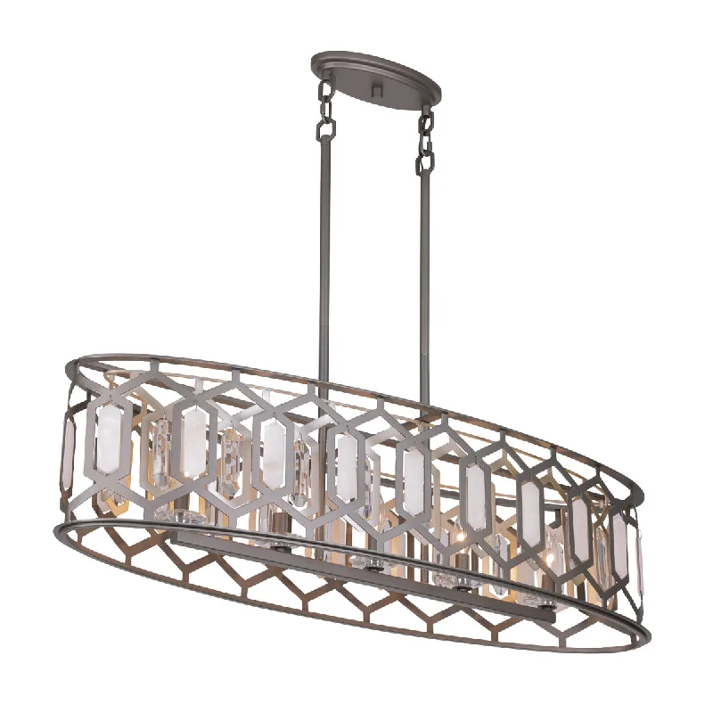 Energy - Efficient Industrial Lighting for Cost - SavingsHexly 44" 5 Lights Kitchen Island Silver Finish