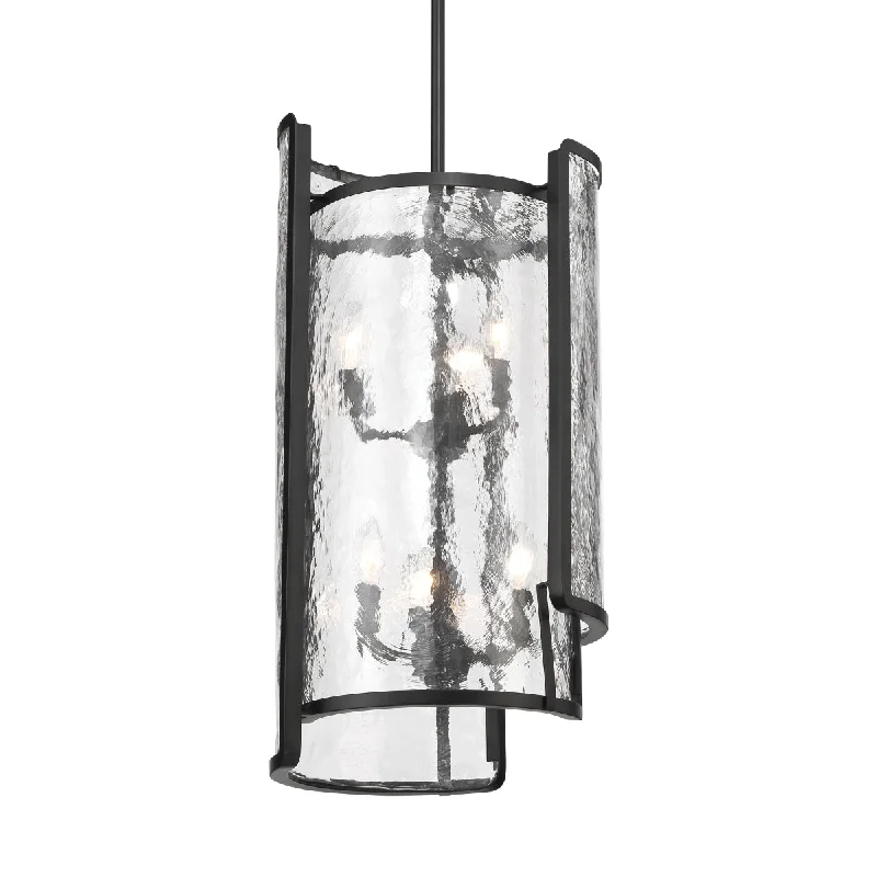 Industrial Lighting for Printing Press FacilitiesBella Collina 14" 6 Lights Pendant Light Black Finish