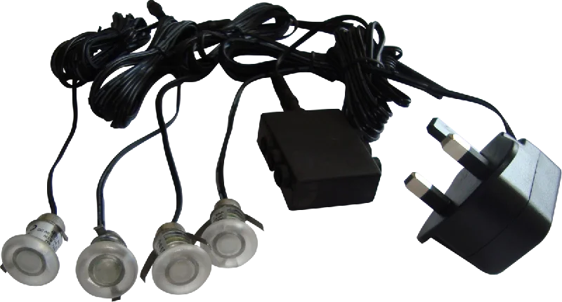 Energy - efficient track lighting fixturesKnightsbridge IP44 Mini LED Kit  4 x 0.1W Decking Lights