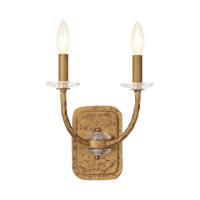 Industrial Ceiling - Mounted Lighting for Assembly PlantsAtella 12" 2 Lights Wall Sconce Gold Finish Industrial Ceiling - Mounted Lighting for Assembly PlantsAtella 12" 2 Lights Wall Sconce Gold Finish