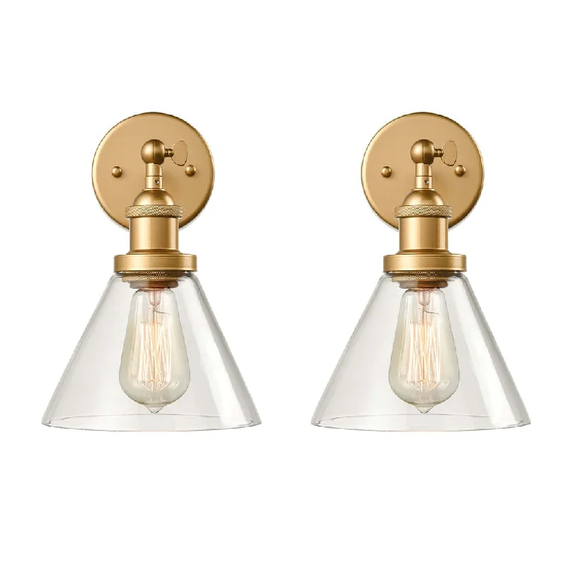 Industrial Flood Lighting for Outdoor Loading DocksPadua Industrial Modern Brass Swing Arm Hardwired and Plug in Wall Sconces