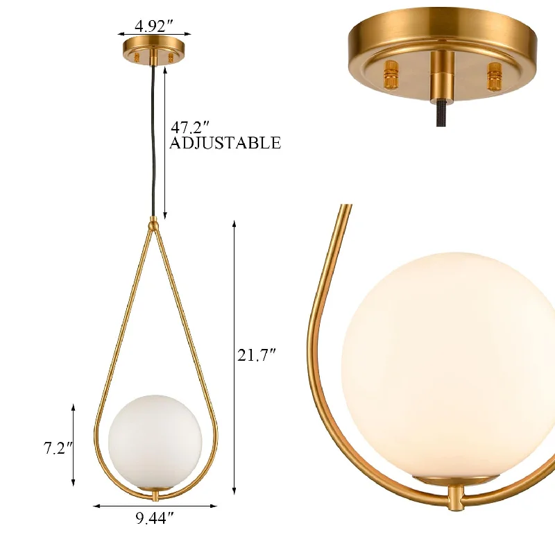 Corrosion - Resistant Industrial Lighting for Coastal FactoriesIndustrial Brass Globe Glass Pendant Lights Art Decor Pendant Lighting