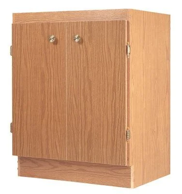 Track lighting with a brushed nickel finishBathroom Vanity 2 Door 24 In. X 18 In. Light Oak Track lighting with a brushed nickel finishBathroom Vanity 2 Door 24 In. X 18 In. Light Oak