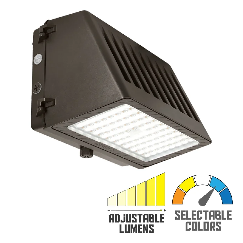 Energy - Efficient Industrial Lighting for Cost - SavingsLED Cutoff Wall Pack 9000Lm, 40/50/60W, 30K/40K/50K, 120-347V, 90min Battery Backup