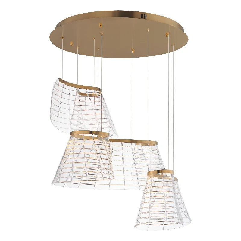 Track lighting with multiple heads for flexibilityTartan 3-Light LED Pendant