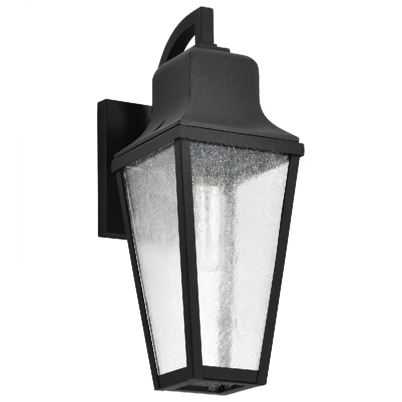 Industrial Area Lighting for Large Open SpacesLawrence 17" Outdoor Wall Light, Matte Black Finish