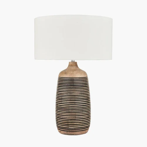 Track lighting with a decorative track designCaspian Natural Mango Wood Grooved Table Lamp Track lighting with a decorative track designCaspian Natural Mango Wood Grooved Table Lamp