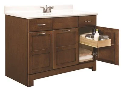 Track lighting with swivel heads for precise aimingRsi Home Products Chandler Bathroom Vanity Cabinet' Fully Assembled' Cognac' 48X21X33-1/2 In. Track lighting with swivel heads for precise aimingRsi Home Products Chandler Bathroom Vanity Cabinet' Fully Assembled' Cognac' 48X21X33-1/2 In.