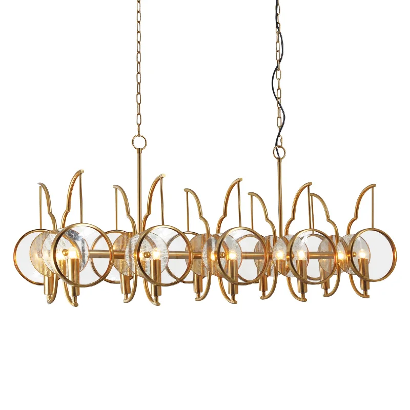 Shock - Resistant Industrial Lighting for Vibrating Machinery AreasInto Focus 46" 10 Lights Kitchen Island Gold Finish