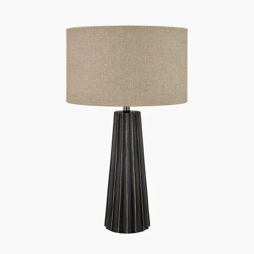 White track lighting for a clean lookDraydon Table Lamp- Black/ Natural Wash