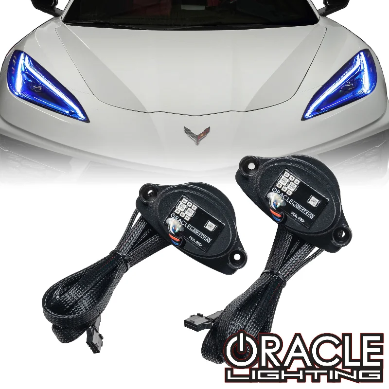 Contemporary track lighting in black finishORACLE Lighting 2020-2024 Chevrolet C8 Corvette ColorSHIFT RGB+A LED Headlight DRL Upgrade