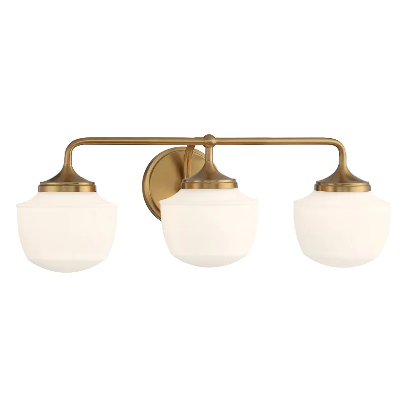 Industrial Wall - Mounted Lighting for Workshop WallsCornwell 20" 3 Lights Bathroom Vanity Light Aged Brass Finish