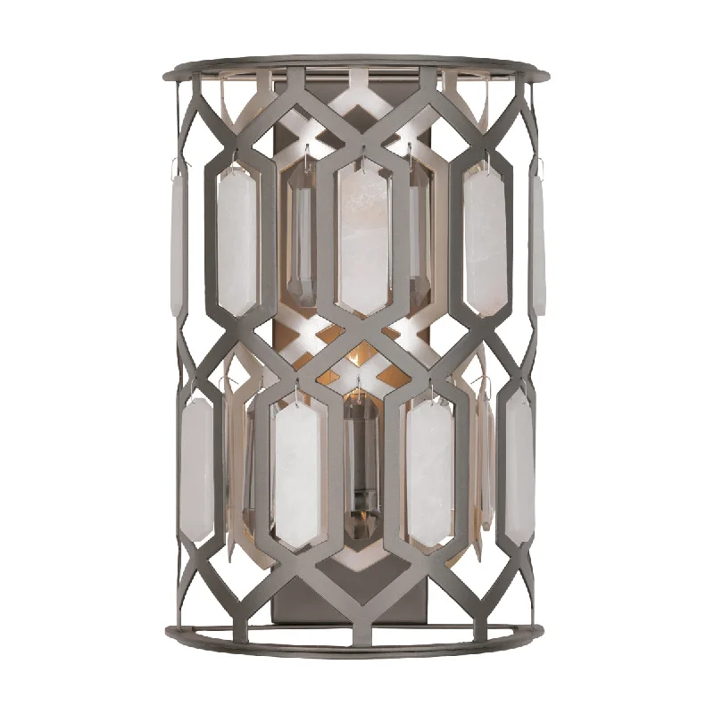Corrosion - Resistant Industrial Lighting for Coastal FactoriesHexly 16" 1 Light Wall Sconce Silver Finish