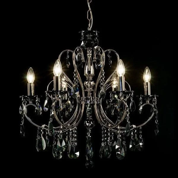 Chandeliers with Multiple Lights for Maximum IlluminationChandeliers with Multiple Lights for Maximum IlluminationAsfour Crystal 6Lt Chandelier in Black Chrome Chandeliers with Multiple Lights for Maximum IlluminationChandeliers with Multiple Lights for Maximum IlluminationAsfour Crystal 6Lt Chandelier in Black Chrome