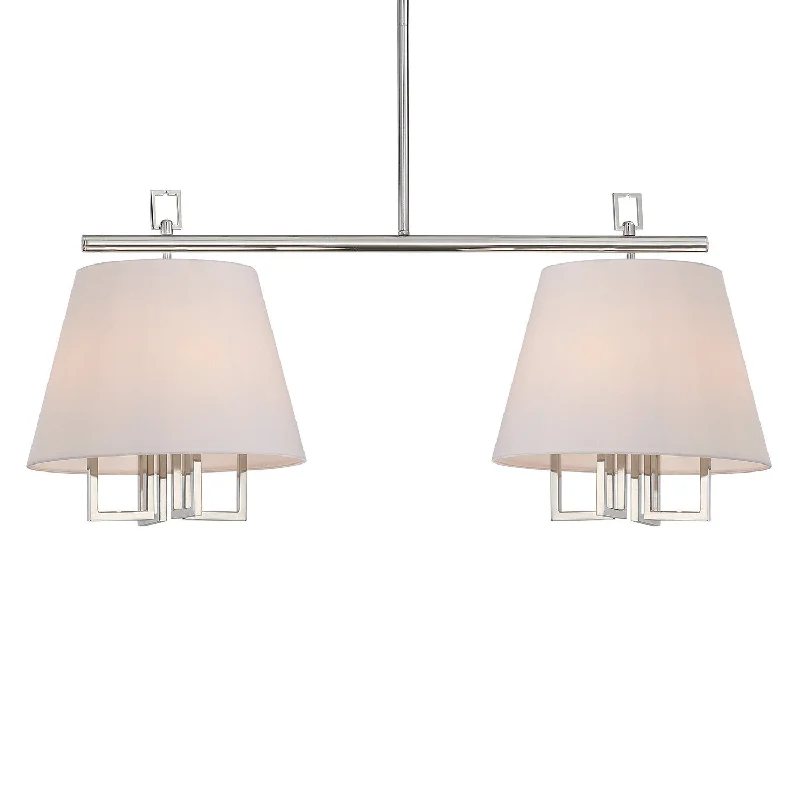 Bohemian - Style Beaded Chandeliers for Eclectic DecorBohemian - Style Beaded Chandeliers for Eclectic Decor8 Light Polished Nickel Eclectic  Modern Pendant - C193-2257-PN