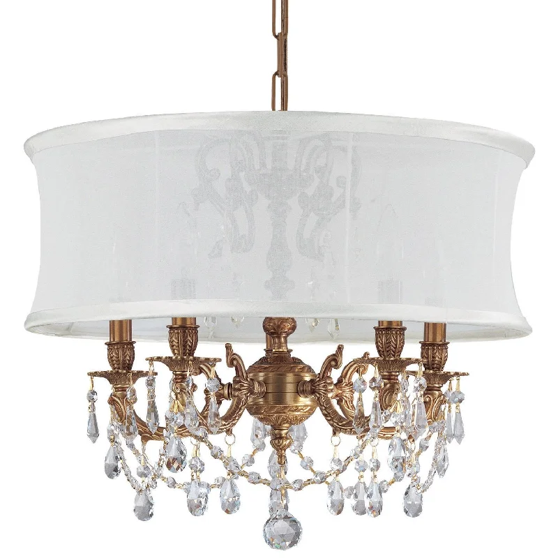 Chandeliers with Multiple Lights for Maximum IlluminationChandeliers with Multiple Lights for Maximum Illumination5 Light Aged Brass Traditional Mini Chandelier Draped In Clear Hand Cut Crystal - C193-5535-AG-SMW-CLM Chandeliers with Multiple Lights for Maximum IlluminationChandeliers with Multiple Lights for Maximum Illumination5 Light Aged Brass Traditional Mini Chandelier Draped In Clear Hand Cut Crystal - C193-5535-AG-SMW-CLM