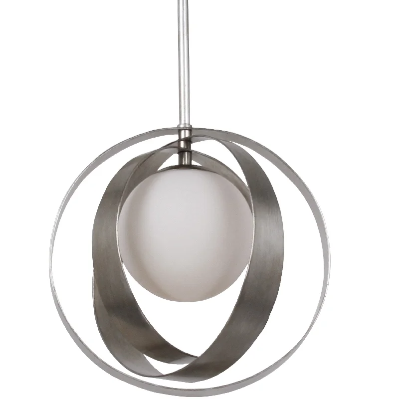 Chandeliers with Metal Frames in Silver FinishChandeliers with Metal Frames in Silver Finish1 Light Antique Silver Mid Century Modern Mini Chandelier - C193-6461-SA